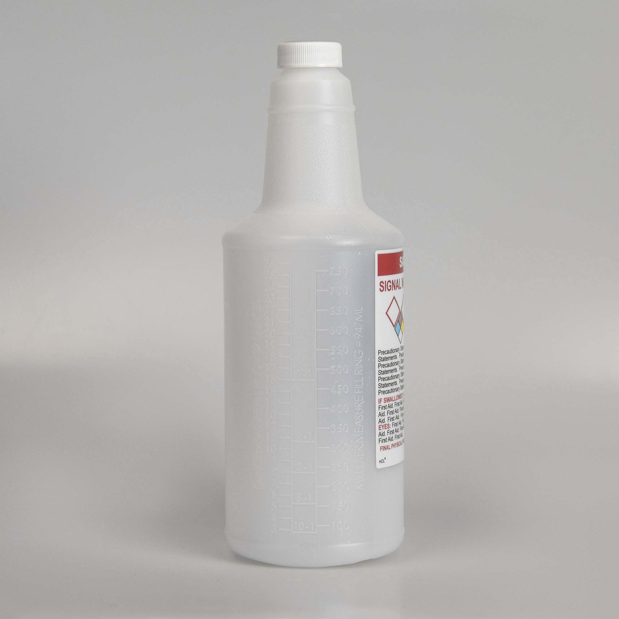 Pre-Labeled GHS Spray Bottles - 10% Bleach Solution - 16oz (Supplied Empty)