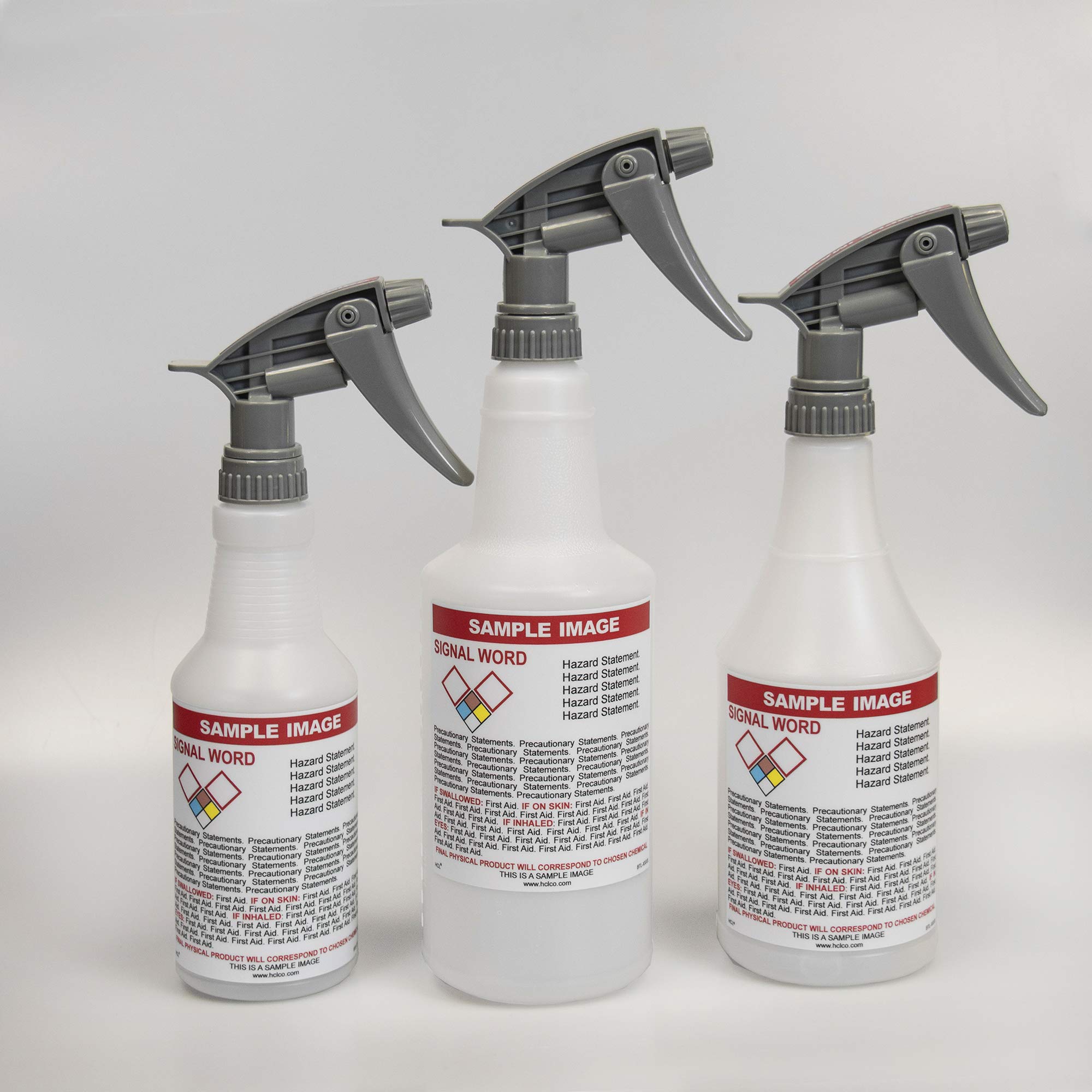 Pre-Labeled GHS Spray Bottles - 10% Bleach Solution - 16oz (Supplied Empty)