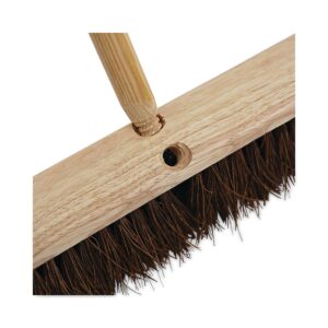 Boardwalk 137 Heavy-Duty Threaded End Lacquered Hardwood Broom Handle, 1 1/8-Inch Dia. x 60 Long