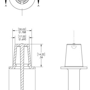 Caplugs CPT-9 CPT Series – Plastic Center Pull-Tab Tapered Plug, 1000 Pack, Red LD-PE, Flange OD 0.94" x Plug ID 0.788" Hole Protection, Leak Prevention, Masking, Painting, Powder Coating (99191144)