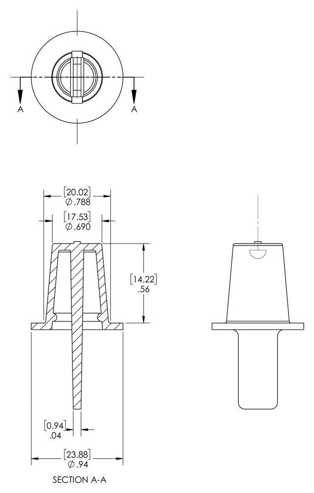 Caplugs CPT-9 CPT Series – Plastic Center Pull-Tab Tapered Plug, 1000 Pack, Red LD-PE, Flange OD 0.94" x Plug ID 0.788" Hole Protection, Leak Prevention, Masking, Painting, Powder Coating (99191144)