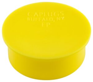 caplugs ep-12 ep series – plastic plug for threaded connectors, 1000 pack, yellow ld-pe, nominal thread size 3/4"-20 flanged, dust & impact protection, fit smooth cylindrical surfaces, easy removal