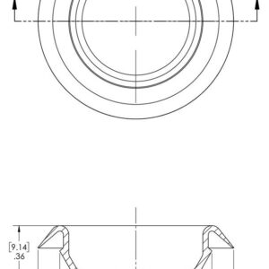 Caplugs BP-2 BP Series – Button Plug with Recessed Type Heads, 200 Pack, Black LD-PE, Hole Size 1.97-2.02" x Metal Thickness .02-.10" Plugging Holes, Auto Body, Tanks, Refrigeration Units