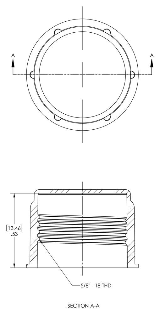 Caplugs CD-6A CD Series – Threaded Plastic Cap for Flared JIC Fittings, 1000 Pack, Red LD-PE, to Fit Thread Size 5/8"-18 Protective Closures, Dirt and Moisture Seals, Masking, Painting, Plating