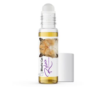 the blissful cat relax aromatherapy roll on for your cat's anxiety, 0.45-ounce