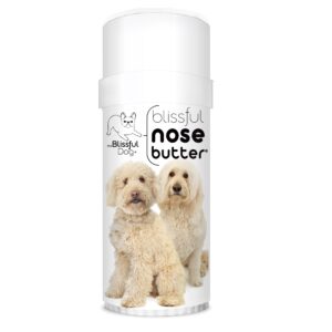 the blissful dog goldendoodle nose butter, versatile dog nose balm for dry nose, handcrafted nose moisturizer, easy-to-apply dog essentials, unscented, 2 oz.