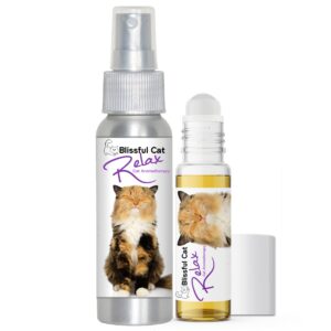 The Blissful Cat Relax Aromatherapy Roll On for Your Cat's Anxiety, 0.45-Ounce