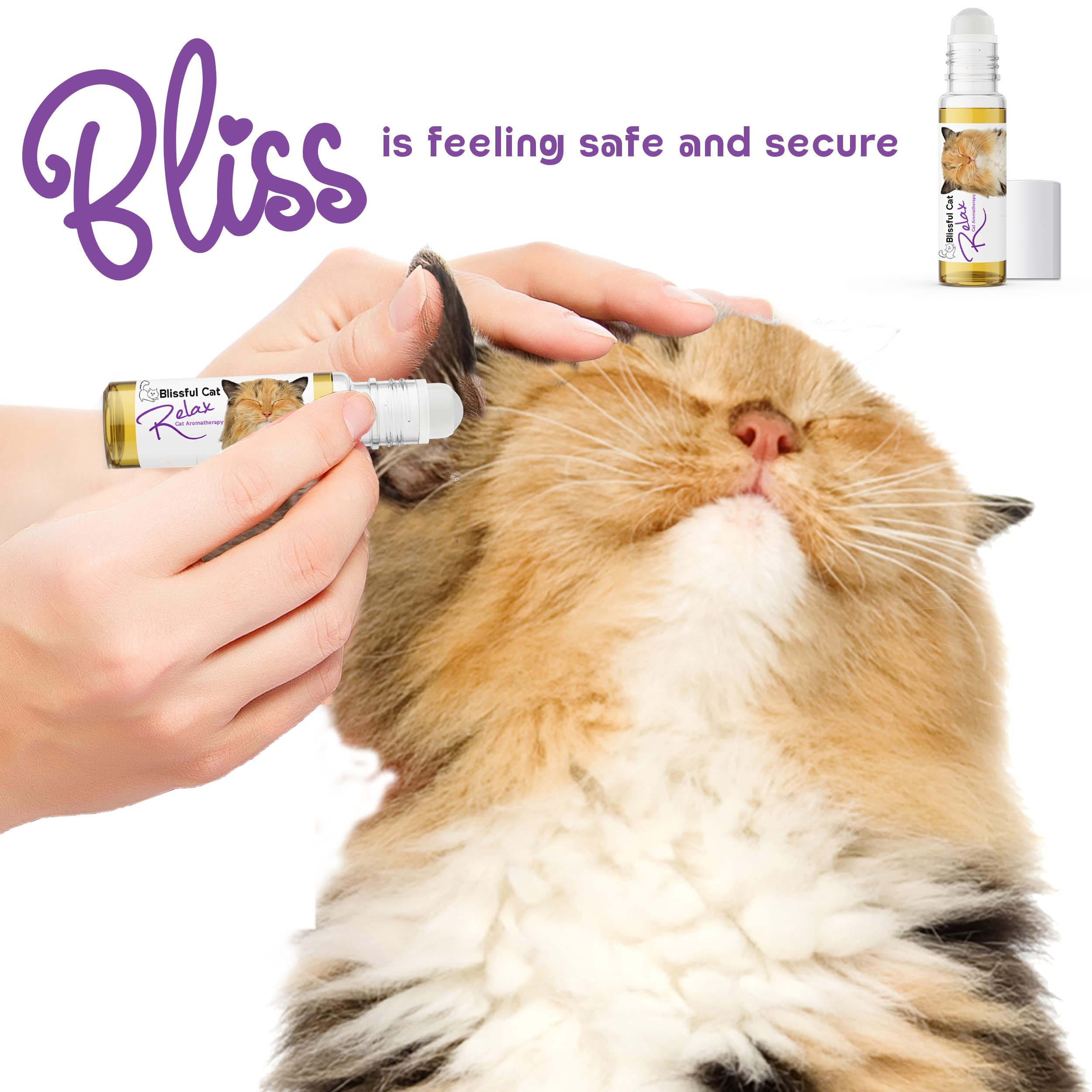 The Blissful Cat Relax Aromatherapy Roll On for Your Cat's Anxiety, 0.45-Ounce