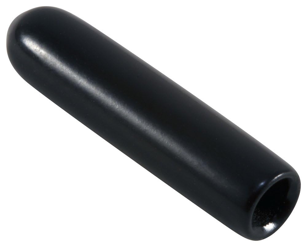 Caplugs VC-125-16 VC Series – Plastic Round Cap 1000 Pack, Black Vinyl, 0.125" W x 1.00" L Protective Closures, Thread Protectors, Dust and Moisture Seals, Masking, Plating, Color Coding (99190061)