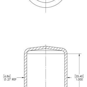 Caplugs VC187-16 VC Series – Round Vinyl Cap, 100 Pack, Black Plastic, 0.187" W x 1.000" L Protective Closures, Thread Protectors, Dust and Moisture Seals, Masking, Plating, Color Coding (99390009)