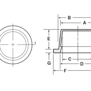 Caplugs WW-17 WW Series – Plastic Tapered Cap & Plug with Wide Thick Flange, 200 Pack, Yellow LD-PE, Cap OD 1.377" x Plug ID 1.603" Threaded and Non-Threaded Protection, Masking (99191394)