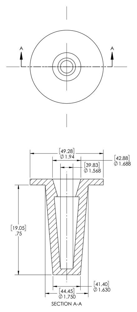 Caplugs T-18X T Series – Plastic Tapered Cap and Plug, 200 Pack, Red LD-PE, Cap OD 1.568" x Plug ID 1.75" Protective Closures, Dust and Moisture Seals, MIL Spec, SAE Fittings, Hydraulic, EZ Remove