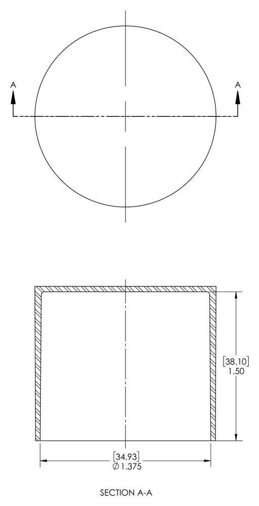 Caplugs SC-428 SC Series – Plastic Sleeve Cap for Tube Ends, 10 Pack, Red LD-PE, 1.375" W x 1.50" L Threaded and Non-Threaded Tubing, Rods, Masking, Painting, Plating, Grit-Blasting (Z428Q2)