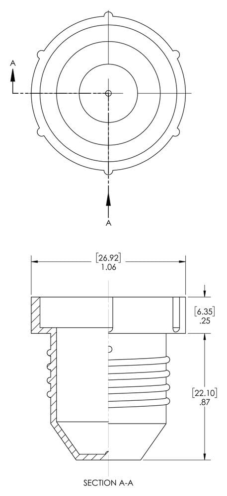 Caplugs PD-100 PD Series – Plastic Threaded Plug for Flared JIC Fittings, 500 Pack, Red LD-PE, Thread Size 7/8"-14 Open End Protection, Leak Prevention, Automotive, Hydraulic Systems (99191185)