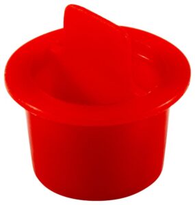 caplugs cpt-7 cpt series – plastic center pull-tab tapered plug, 100 pack, red ld-pe, cap od 0.84" x plug id 0.688" hole protection, leak prevention, masking, painting, powder coating (qcpt7q1)