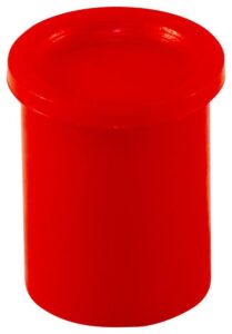 caplugs 99191205 plastic cap for threaded connectors. rc-7, pe-ld, to cap thread size 7/16 cap id 0.42" length 0.59", red (pack of 1000)