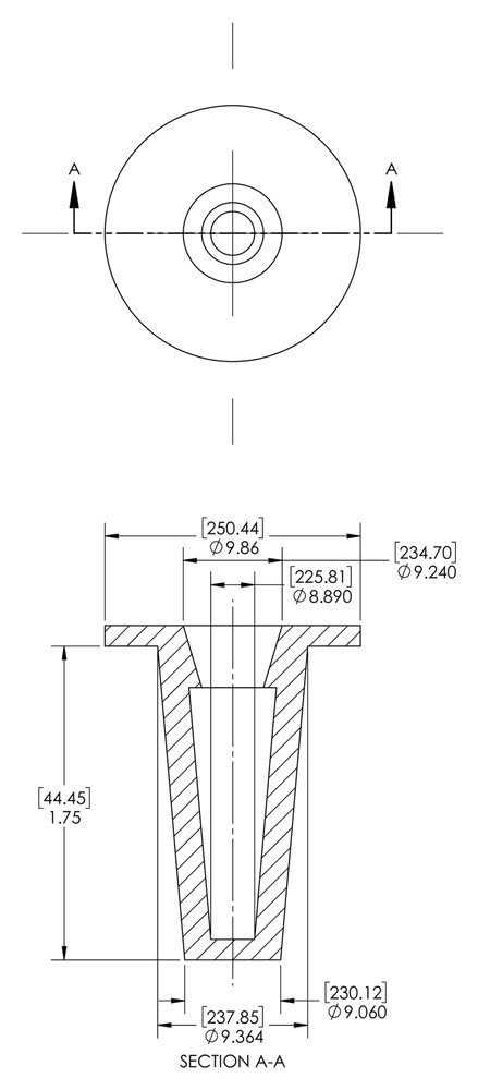 Caplugs T-1142 T Series – Plastic Tapered Cap and Plug, 10 Pack, Red LD-PE, Cap OD 8.89" x Plug ID 9.364" Protective Closures, Dust and Moisture Seals, MIL Spec, SAE Fittings, Hydraulic, EZ Remove