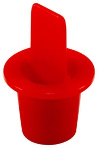 caplugs cpt-3x cpt series – plastic center pull-tab tapered plug, 100 pack, red ld-pe, cap od 0.59" x plug id 0.459" hole protection, leak prevention, masking, painting, powder coating (zcpt3xq1)