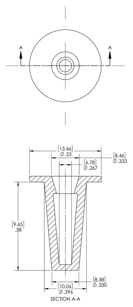 Caplugs T-2X T Series – Plastic Tapered Cap and Plug, 1000 Pack, Red LD-PE, Cap OD 0.267" x Plug ID 0.396" Protective Closures, Dust and Moisture Seals, MIL Spec, SAE Fittings, Hydraulic, EZ Remove