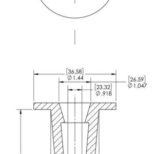 Caplugs Q249WQ2 Plastic Tapered Cap and Plug. T-249-W, PE-LD, Cap OD .918" Plug ID 1.104", Red (Pack of 400)