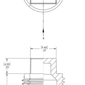 Caplugs 99390174 Plastic Threaded Plug for Pipe Fittings. P-28, PE-HD, to Plug Thread Size 1/4 NPT", Red (Pack of 100)