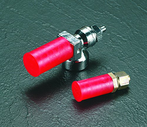 Caplugs 99394926 Plastic Long-Threaded Connector Cap RCL-20, PE-LD, to Cap Thread Size 1 5/8 Cap ID 1.611" Length 1.92", Red (Pack of 20)