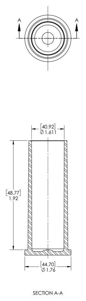 Caplugs 99394926 Plastic Long-Threaded Connector Cap RCL-20, PE-LD, to Cap Thread Size 1 5/8 Cap ID 1.611" Length 1.92", Red (Pack of 20)