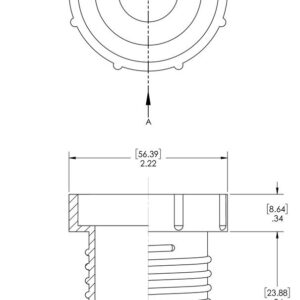 Caplugs ZHF241AK1 Plastic Threaded Plug for Flared JIC Fittings. PD-HF-24, PE-LD, to Plug Thread Size 1-5/8-12", Red (Pack of 10)