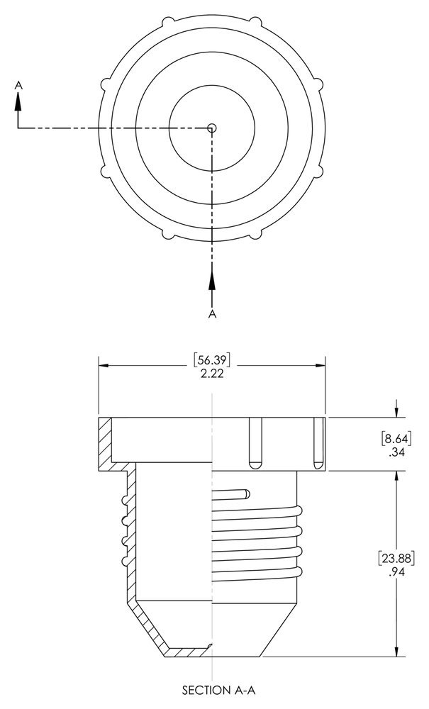 Caplugs ZHF241AK1 Plastic Threaded Plug for Flared JIC Fittings. PD-HF-24, PE-LD, to Plug Thread Size 1-5/8-12", Red (Pack of 10)