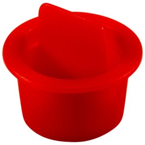 Caplugs ZCPT8Q1 Plastic Center Pull Tab Tapered Plug. CPT-8, PE-LD, Cap OD 0.88" Plug ID 0.727", Red (Pack of 100)