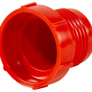 Caplugs PD-100 PD Series – Plastic Threaded Plug for Flared JIC Fittings, 500 Pack, Red LD-PE, Thread Size 7/8"-14 Open End Protection, Leak Prevention, Automotive, Hydraulic Systems (99191185)