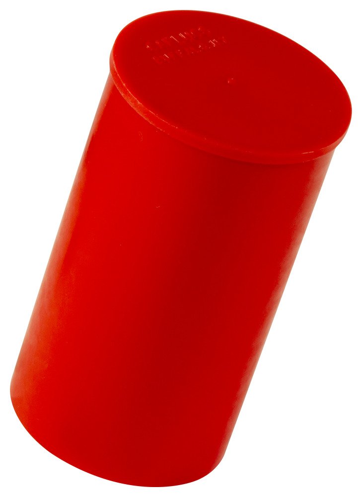 Caplugs 99394926 Plastic Long-Threaded Connector Cap RCL-20, PE-LD, to Cap Thread Size 1 5/8 Cap ID 1.611" Length 1.92", Red (Pack of 20)