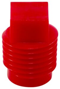 caplugs 99390174 plastic threaded plug for pipe fittings. p-28, pe-hd, to plug thread size 1/4 npt", red (pack of 100)