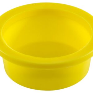 Caplugs 99394887 Plastic Tapered Cap and Plug with Wide Thick Flange WW-21, PE-LD, Cap OD 1.857" Plug ID 2.048", Yellow (Pack of 40)