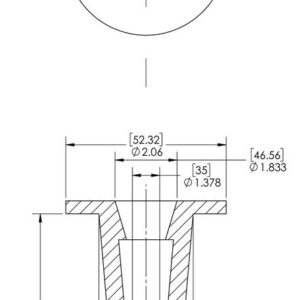 Caplugs 99394304 Plastic Tapered Cap and Plug. T-17, PE-LD, Cap OD 1.384" Plug ID 1.6", Red (Pack of 40)