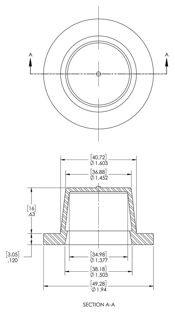 Caplugs WW-17 WW Series – Plastic Tapered Cap & Plug with Wide Thick Flange, 200 Pack, Yellow LD-PE, Cap OD 1.377" x Plug ID 1.603" Threaded and Non-Threaded Protection, Masking (99191394)