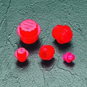 Caplugs P-48B P Series – Plastic Threaded Plug for NPT/NPS Pipe Fittings, 200 Pack, Red HD-PE, Thread Size NPS 1/2" Tapered & Straight, Temporary Seals, Thread Protection, Leak Prevention (99191155)