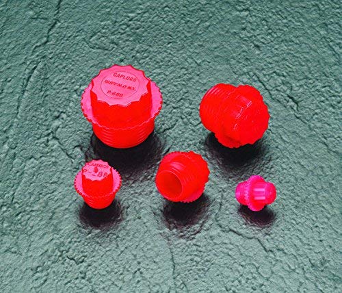 Caplugs P-48B P Series – Plastic Threaded Plug for NPT/NPS Pipe Fittings, 200 Pack, Red HD-PE, Thread Size NPS 1/2" Tapered & Straight, Temporary Seals, Thread Protection, Leak Prevention (99191155)