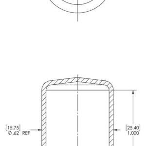 Caplugs 99390142 Plastic Round Cap VC-500-16, Vinyl, Cap ID 0.500" Length 1.000", Black (Pack of 50)