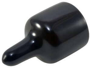 caplugs 99394194 plastic ez pull tab cap ez-615-12, vinyl, cap id .615" length .125", black (pack of 50)