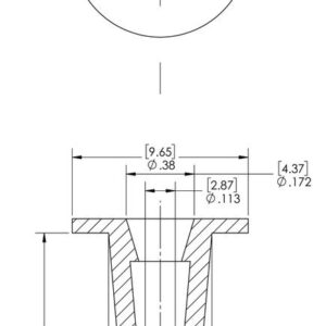 Caplugs 99394261 Plastic Tapered Cap and Plug. T-0X, PE-LD, Cap OD 0.113" Plug ID 0.255", Red (Pack of 200)