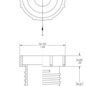 Caplugs 99391186 Plastic Threaded Plug for Flared JIC Fittings. PD-120, PE-LD, to Plug Thread Size 1 1/16-12", Red (Pack of 100)