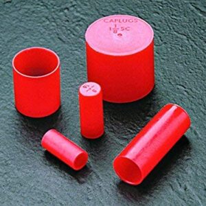 Caplugs SC-428 SC Series – Plastic Sleeve Cap for Tube Ends, 10 Pack, Red LD-PE, 1.375" W x 1.50" L Threaded and Non-Threaded Tubing, Rods, Masking, Painting, Plating, Grit-Blasting (Z428Q2)