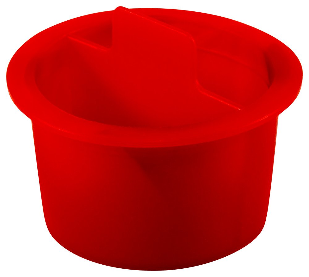 Caplugs ZCPT13SQ1 Plastic Center Pull Tab Tapered Plug. CPT-13S, PE-LD, Cap OD 1.34" Plug ID 1.146", Red (Pack of 30)