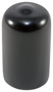 caplugs 99390142 plastic round cap vc-500-16, vinyl, cap id 0.500" length 1.000", black (pack of 50)