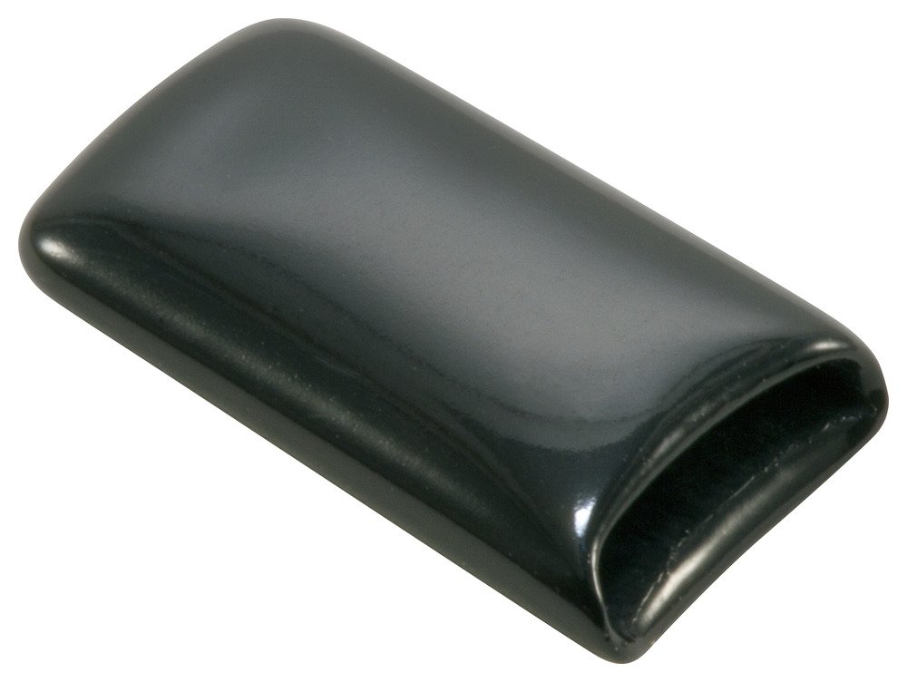 Caplugs 99392524 Plastic Rectangular Finishing Cap with Flat End Grip. VRF-062X650-16, Vinyl, Length 1.000" ID 0.650", Black (Pack of 40)