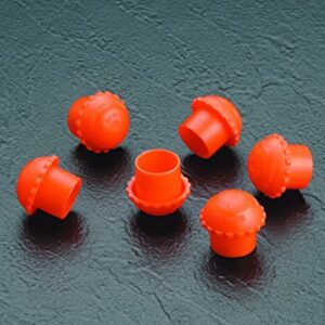 Caplugs ZBC01Q1 Plastic Cylinder Valve Threaded Cap BC-01, PE-LD, Please See Drawing, Orange (Pack of 8)