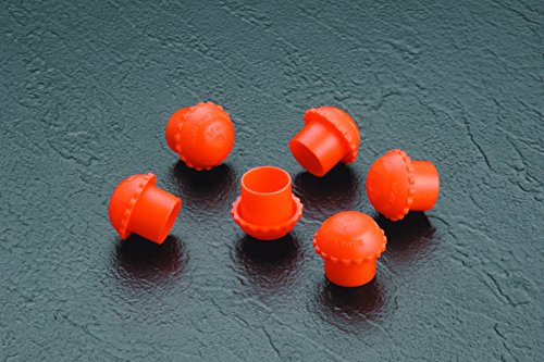 Caplugs ZBC01Q1 Plastic Cylinder Valve Threaded Cap BC-01, PE-LD, Please See Drawing, Orange (Pack of 8)