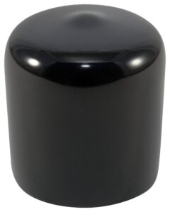 caplugs 99394158 plastic round cap vc-1250-16, vinyl, cap id 1.250" length 1.000", black (pack of 40)