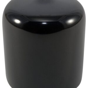 Caplugs 99390026 Plastic Round Cap VC-1500-16, Vinyl, Cap ID 1.500" Length 1.000", Black (Pack of 25)